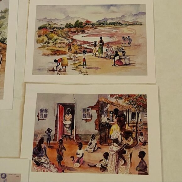 Watercolor by Dorothy B. Hayes 1994 Blank Cards Set of 14 Floral People Farm - Picture 10 of 16